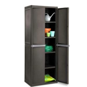 BS Lockable Storage Cabinet Outdoor 4 Shelf Organizer