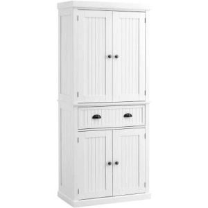 HOMCOM 72" Traditional Freestanding Kitchen Pantry Cabinet with Doors and  Adjustable Shelves