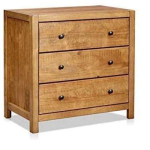 MUSEHOMEINC Rustic Wood with 3-Drawer Dresser