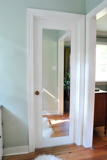How To Attach Mirror To Door