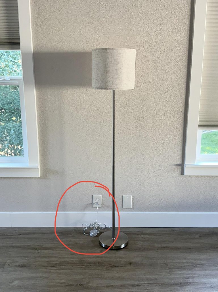 How To Hide Floor Lamp Cords