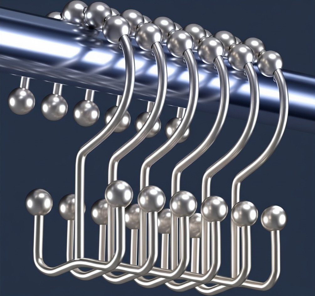 Titanker Shower Curtain Hooks Rings (Nickel)