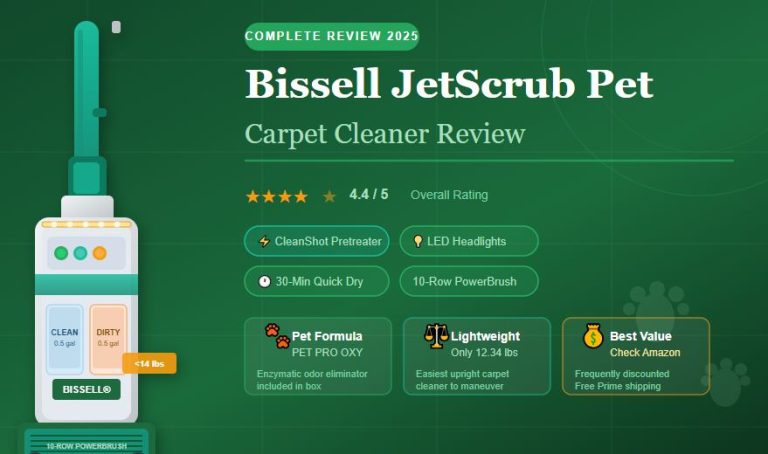 Bissell jetscrub pet review