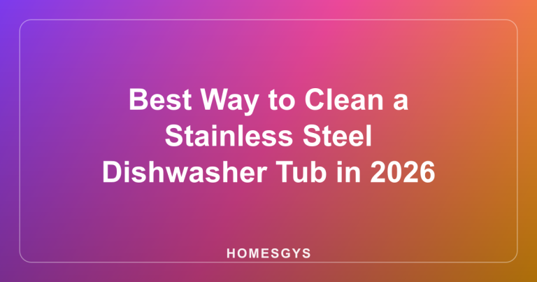 Best Way to Clean a Stainless Steel Dishwasher Tub in 2026
