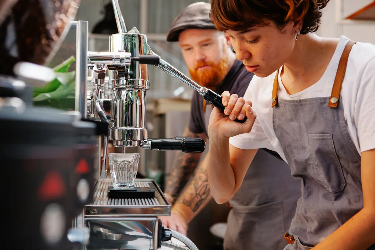 espresso machine lever