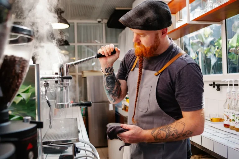 Espresso machine steam wand cleaning