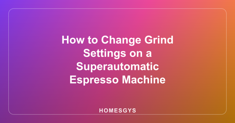 How to Change Grind Settings on a Superautomatic Espresso Machine