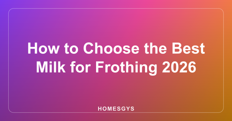 How to Choose the Best Milk for Frothing 2026