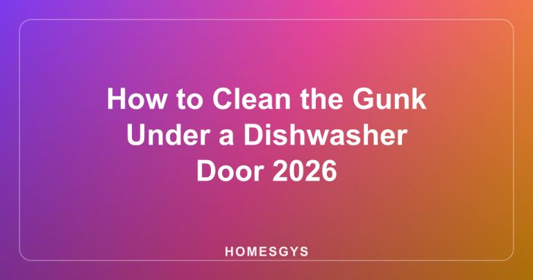 How to Clean the Gunk Under a Dishwasher Door 2026