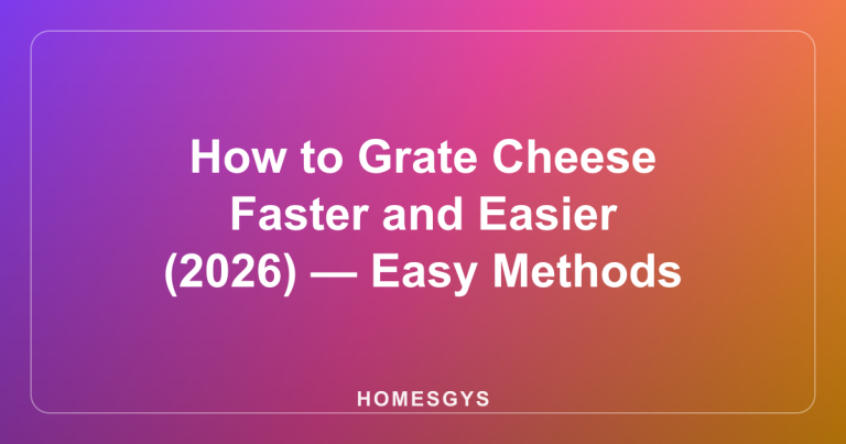 How to Grate Cheese Faster and Easier (2026) — Easy Methods