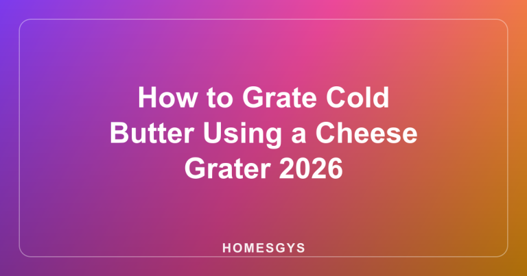 How to Grate Cold Butter Using a Cheese Grater 2026