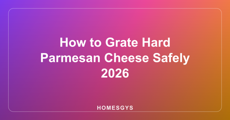 How to Grate Hard Parmesan Cheese Safely 2026