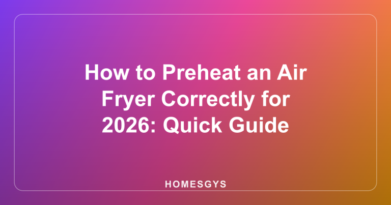 How to Preheat an Air Fryer Correctly for 2026: Quick Guide