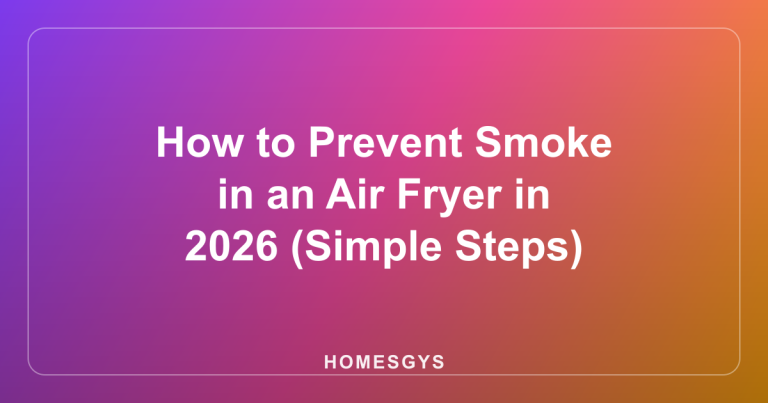 How to Prevent Smoke in an Air Fryer in 2026 (Simple Steps)