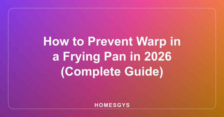 How to Prevent Warp in a Frying Pan