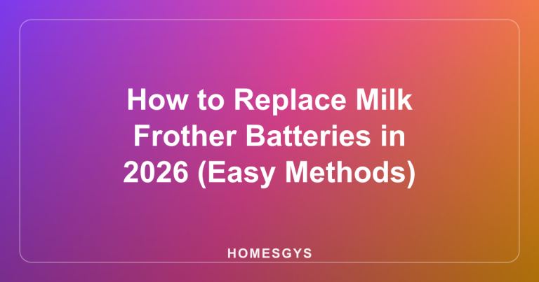 How to Replace Milk Frother Batteries in 2026 (Easy Methods)