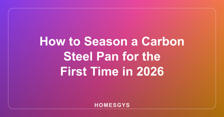 How to Season a Carbon Steel Pan for the First Time