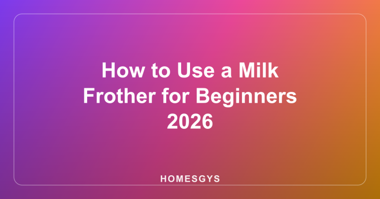 How to Use a Milk Frother for Beginners 2026