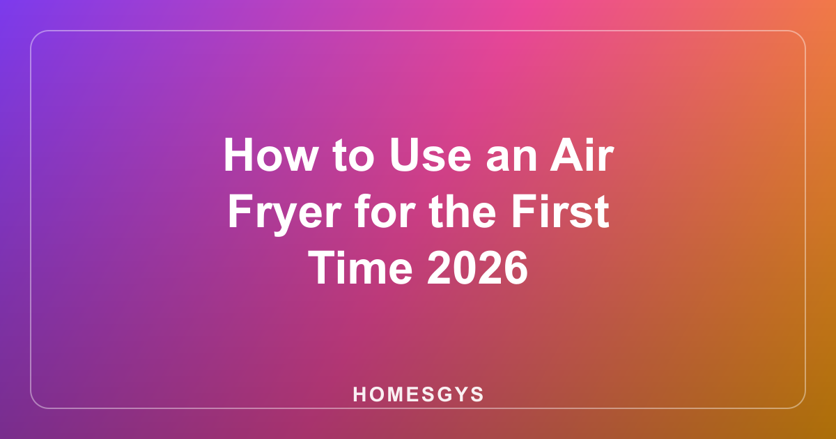 How to Use an Air Fryer for the First Time - Homesgys