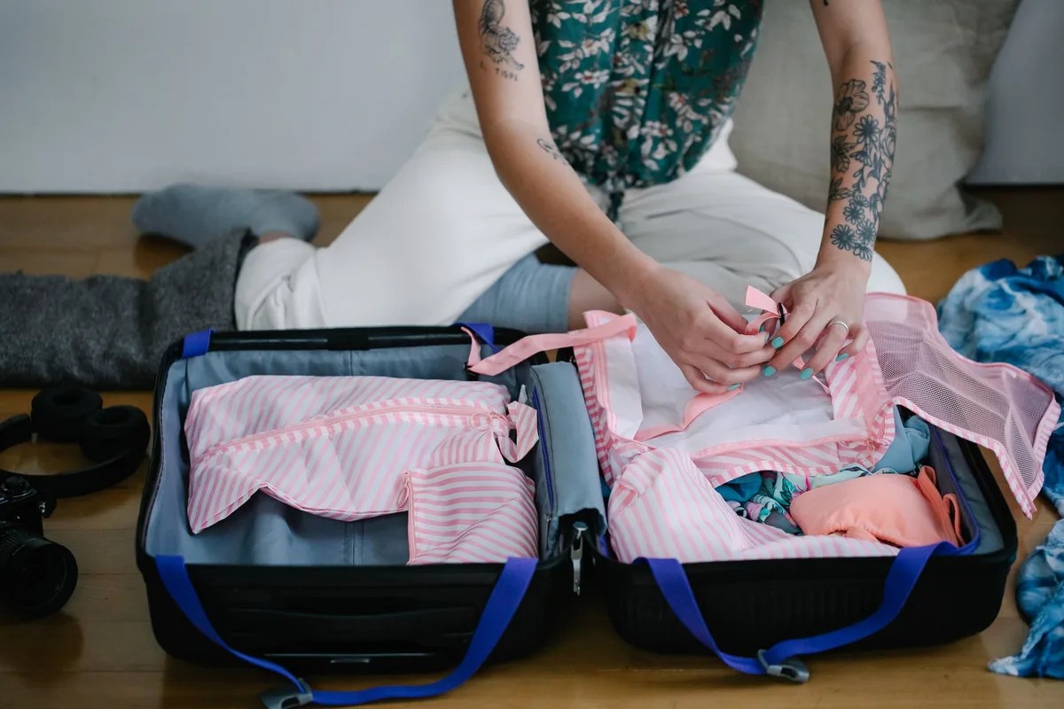 packing a travel laundry bag