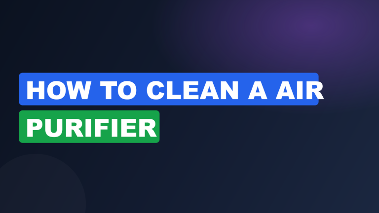 how to clean a air purifier