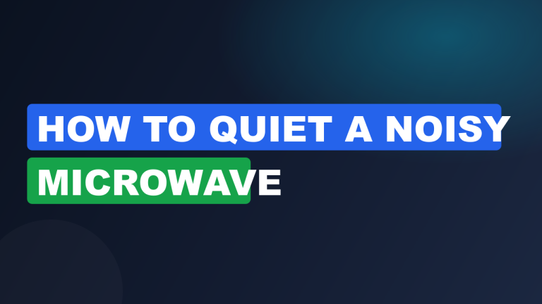 How to quiet a noisy microwave