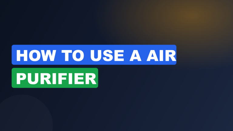 how to use a air purifier