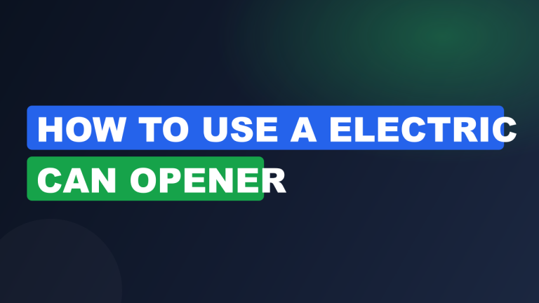 How to use a electric can opener