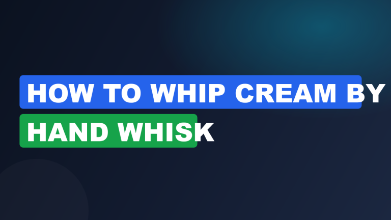 How to whip cream by hand whisk